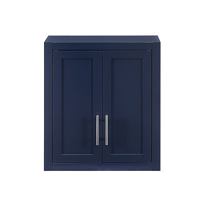 Crosley Savannah Wall Storage Cabinet with Adjustable Shelves