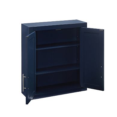 Crosley Savannah Wall Storage Cabinet with Adjustable Shelves