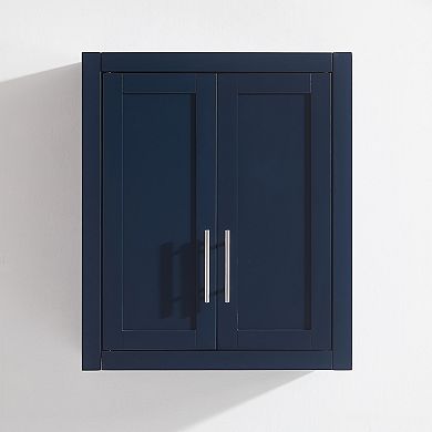 Crosley Savannah Wall Storage Cabinet with Adjustable Shelves