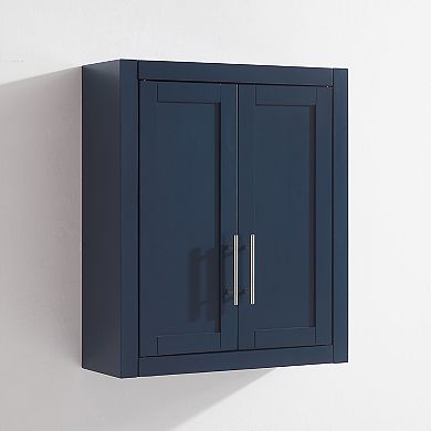 Crosley Savannah Wall Storage Cabinet with Adjustable Shelves