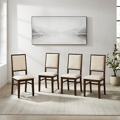 Crosley Joanna 4-Piece Upholstered X-Back Dining Chair Set