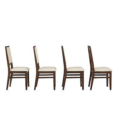Crosley Joanna 4-Piece Upholstered X-Back Dining Chair Set