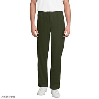 Men's Lands' End Linen Cotton E-Waist Pants