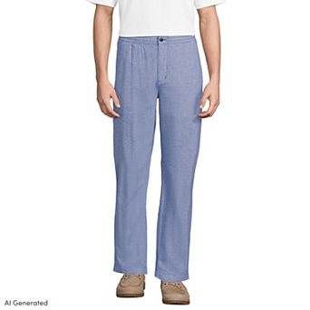 Men's Lands' End Linen Cotton E-Waist Pants