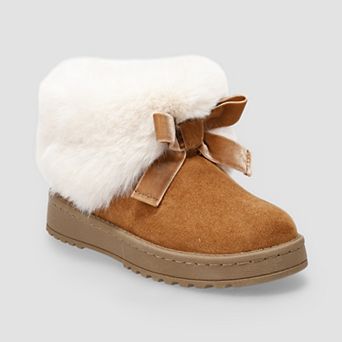 Sonoma Goods For Life® Bow Faux Fur Girls' Ankle Boots