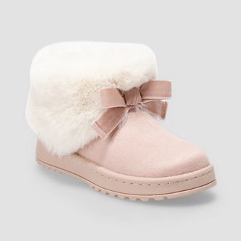 Sonoma Goods For Life® Bow Faux Fur Girls' Ankle Boots