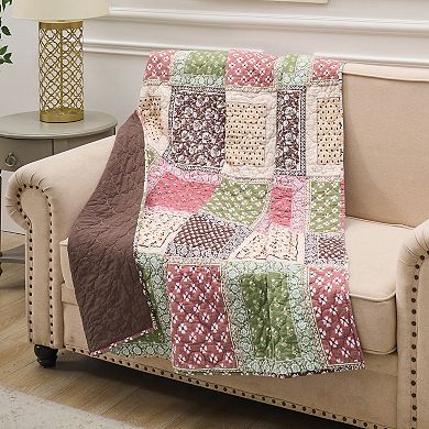 Greenland Home Fashions Priya Patchwork Throw Blanket