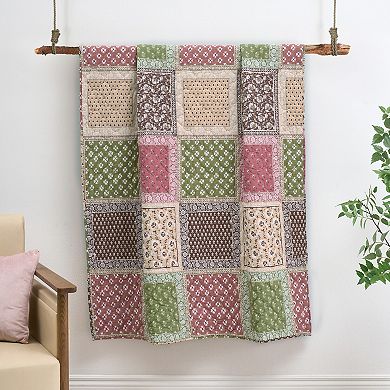 Greenland Home Fashions Priya Patchwork Throw Blanket