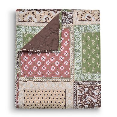 Greenland Home Fashions Priya Patchwork Throw Blanket