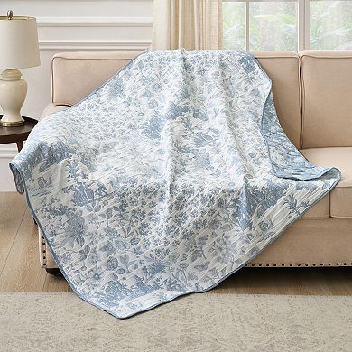 Greenland Home Fashions Toile Patch Throw Blanket