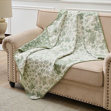 Greenland Home Fashions Toile Patch Throw Blanket
