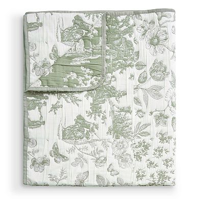 Greenland Home Fashions Toile Patch Throw Blanket