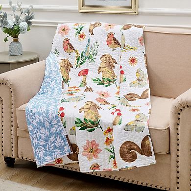 Greenland Home Fashions Floral Print Throw Blanket