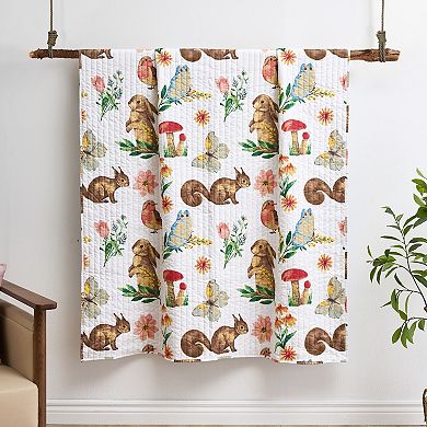 Greenland Home Fashions Floral Print Throw Blanket