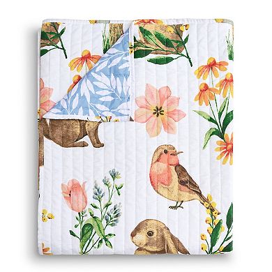 Greenland Home Fashions Floral Print Throw Blanket