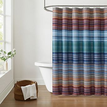 Brooklyn Loom Met Stripe Yarn Dye Shower Curtain