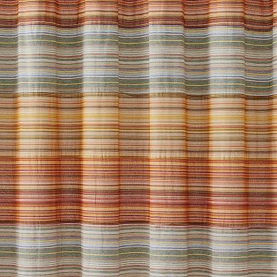 Brooklyn Loom Sunset Stripe Yarn Dye Shower Curtain