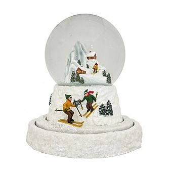 St. Nicholas Square® Mountain Ski Resort Musical Snow Globe Table Decor