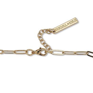 Crystal 14k Yellow Gold-Plated Interchangeable Charm Bracelet Set, 6.75 Inch