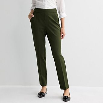 Women's Croft & Barrow® Straight Leg Ponte Pocket Pull-On Trousers