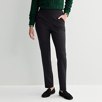 Women's Croft & Barrow® Straight Leg Ponte Pocket Pull-On Trousers