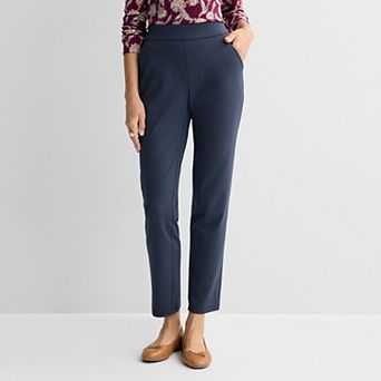 Women's Croft & Barrow® Straight Leg Ponte Pocket Pull-On Trousers