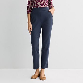 Petite Croft & Barrow® Ponte Slant Pocket Pull-On Pants