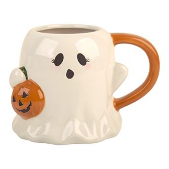 Retroware by Home Essentials Ghost with Jack-O-Lantern Candy Bag Mug