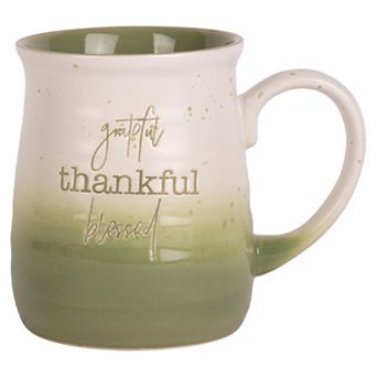 Retroware by Home Essentials Green Ombre Thankful Mug