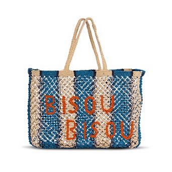 Bisou Bisou Woven Jute Tote