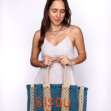 Bisou Bisou Woven Jute Tote