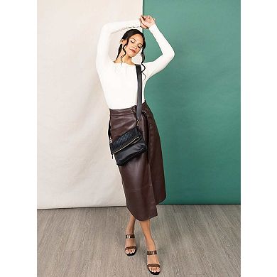 Leather Fold Over Bag