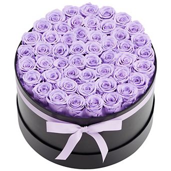 Forever Flowers, 50 Preserved Roses in a Box for Women, Anniversary, Valentine's Day