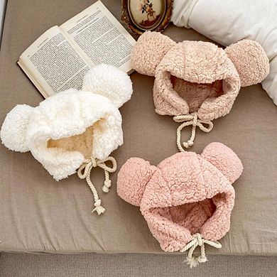 Winter Infant Boys And Girls Fluffy Thermal Hats