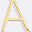 Gold Tone Letter A