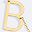 Gold Tone Letter B