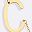 Gold Tone Letter C
