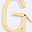 Gold Tone Letter G