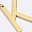 Gold Tone Letter K