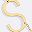 Gold Tone Letter S