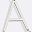Silver Tone Letter A