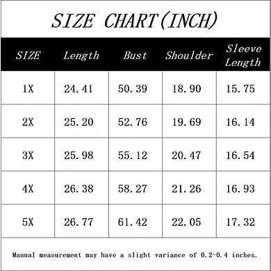 Women's Plus Size 3/4 Sleeve Open Front Round Neck Knit Cardigan Sweater