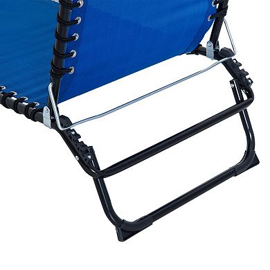 Foldable 4-Position Outdoor Chaise Lounge Chair