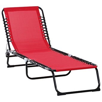 Foldable 4-Position Outdoor Chaise Lounge Chair