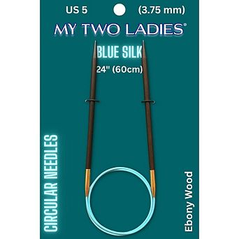 Blue Silk 24" Circular Knitting Needles