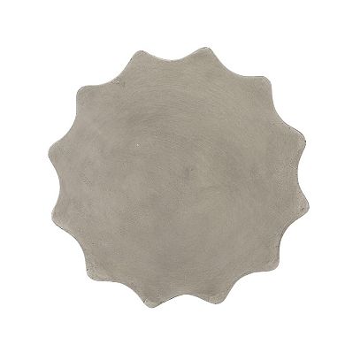 Modern Magnesium Oxide Lightweight Concrete Twisted Sunburst Indoor and Patio Side Table