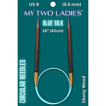 Blue Silk 16" Circular Knitting Needles