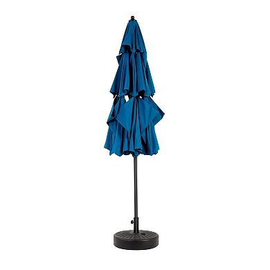 9FT 3 Tier Patio Umbrella Auto Tilt Crank