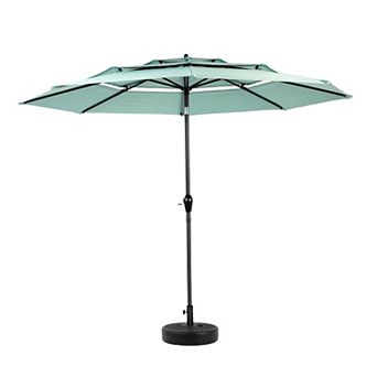 9FT 3 tier Patio Umbrella Auto Tilt Crank