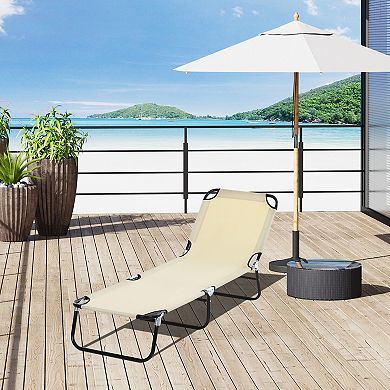 Foldable Outdoor Chaise Lounge Chair